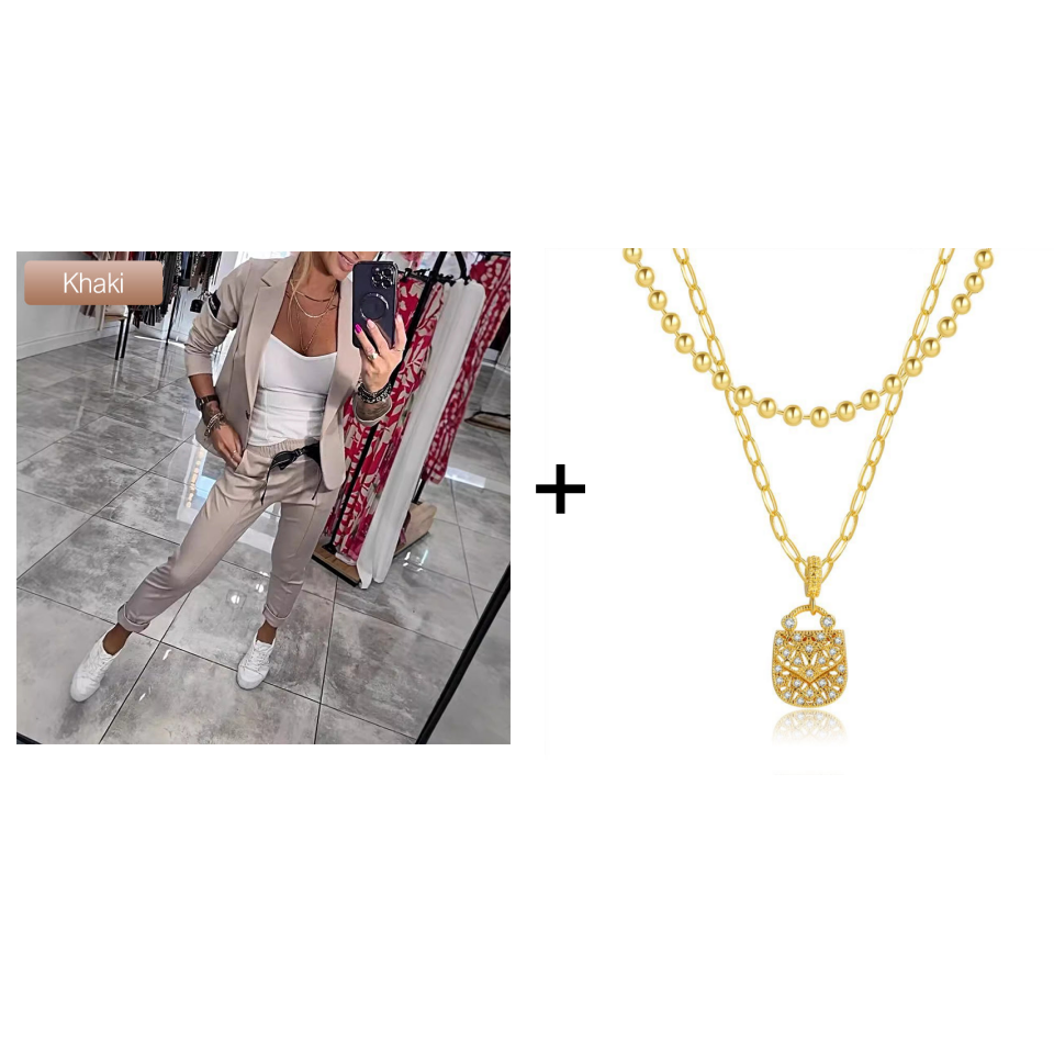 🎉2025 New Products Hot Sale✨Women's Casual Suit Jacket Pants 2-Piece Set