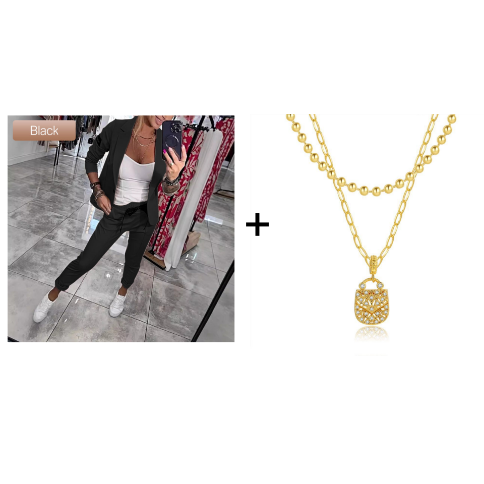 🎉2025 New Products Hot Sale✨Women's Casual Suit Jacket Pants 2-Piece Set