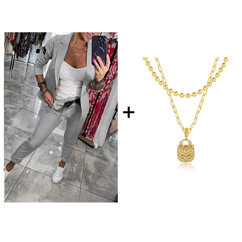 🎉2025 New Products Hot Sale✨Women's Casual Suit Jacket Pants 2-Piece Set