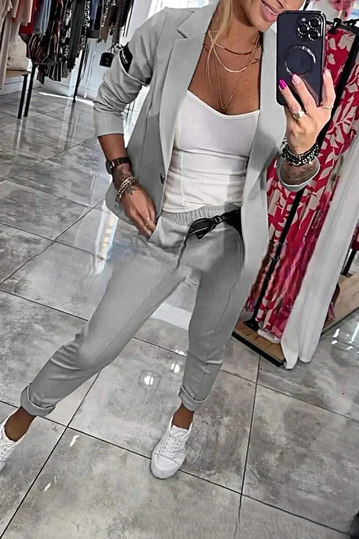 🎉2025 New Products Hot Sale✨Women's Casual Suit Jacket Pants 2-Piece Set