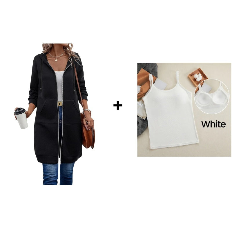 🔥This Week Special Price £12.99!!💥Women Casual Zip up Fleece Hoodies