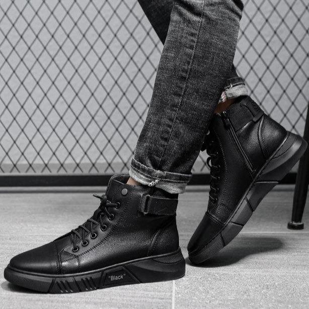 🎁 Hot Sale 49% OFF 🔥MARTINI' BLACK LEATHER BOOTS
