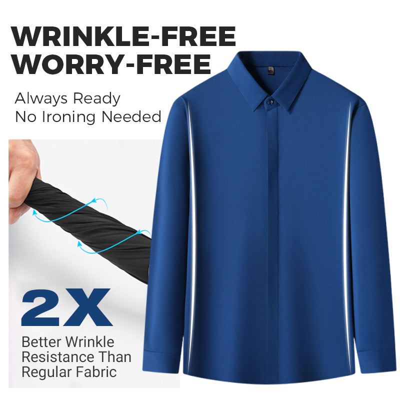 🎉2025 New Products Hot Sale✨Men's Wrinkle-Free Stretch Dress Shirt