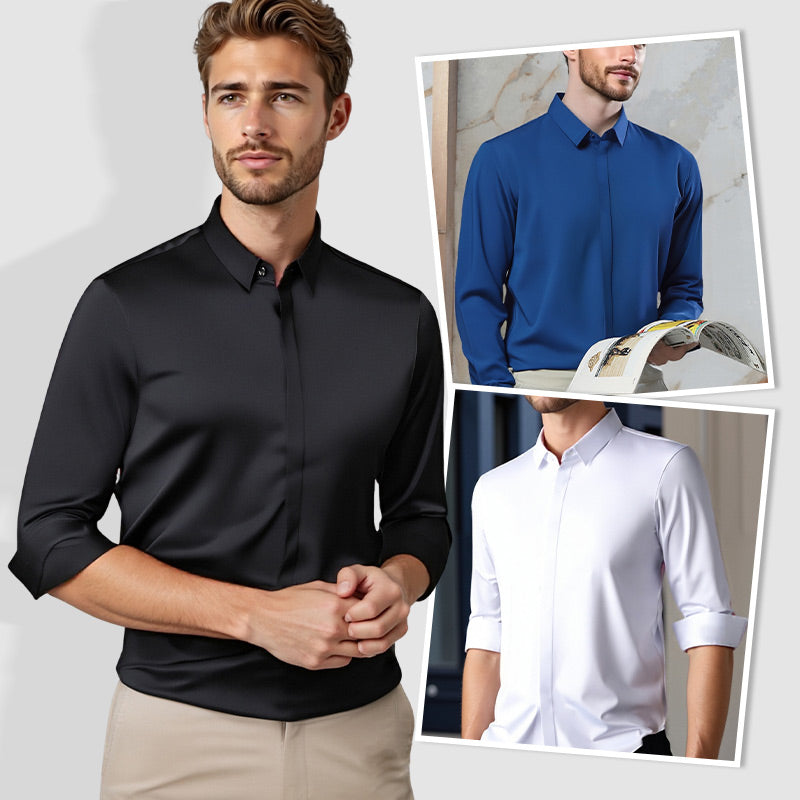 🎉2025 New Products Hot Sale✨Men's Wrinkle-Free Stretch Dress Shirt