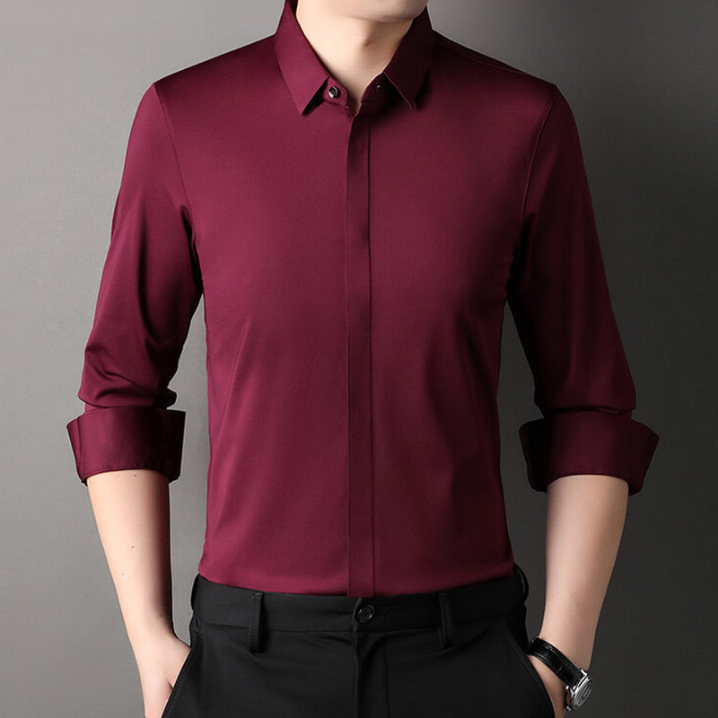 🎉2025 New Products Hot Sale✨Men's Wrinkle-Free Stretch Dress Shirt