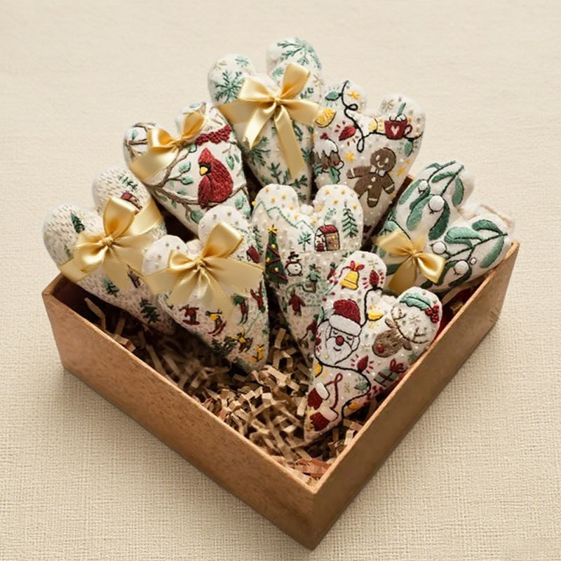 ⏰Limited-time offer £7.99🔥Heart-Shaped Hand Embroidered Christmas Kit