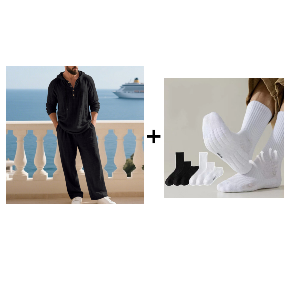 Men's Hooded Casual Loose Top & Pants 2-Piece Set