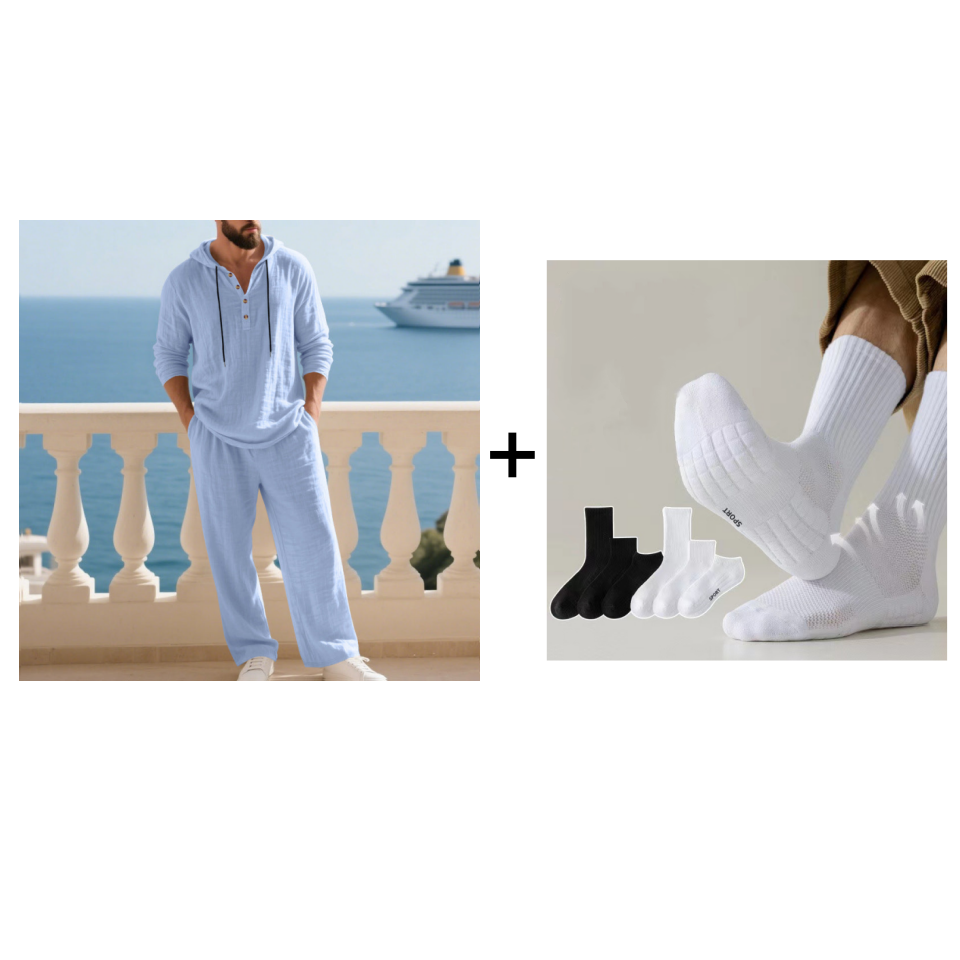 Men's Hooded Casual Loose Top & Pants 2-Piece Set