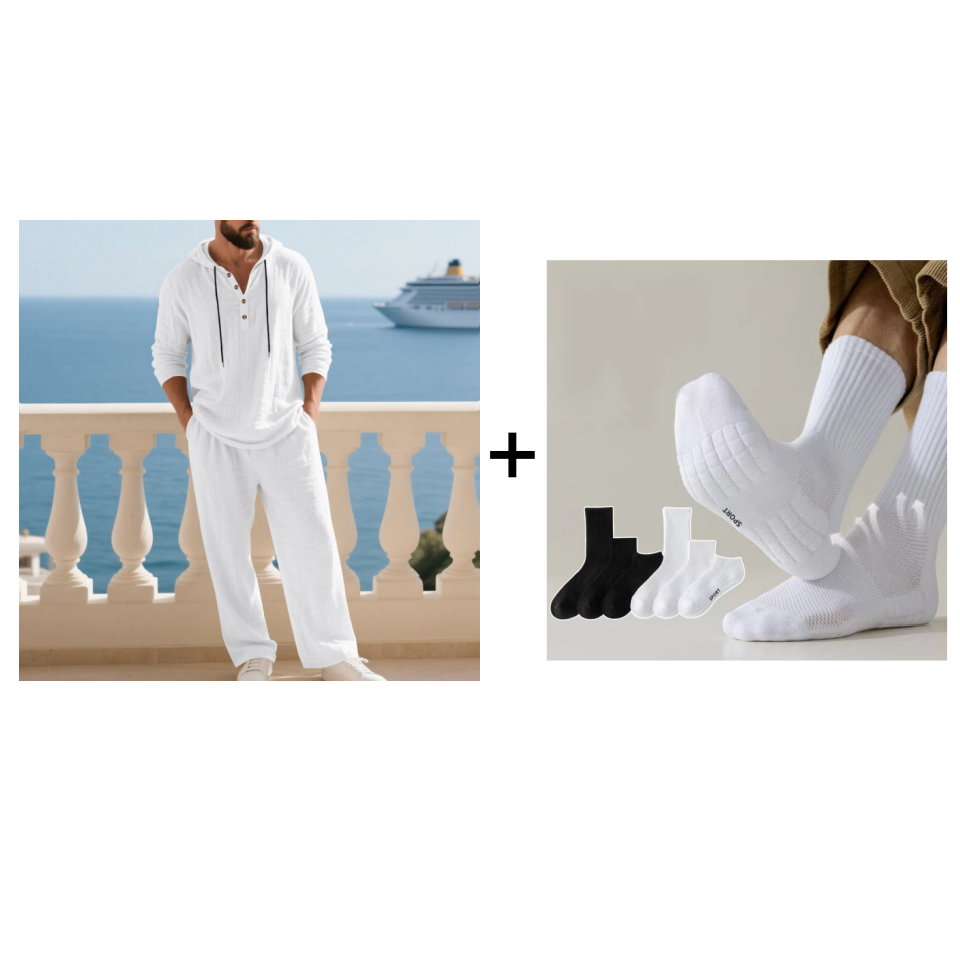 Men's Hooded Casual Loose Top & Pants 2-Piece Set